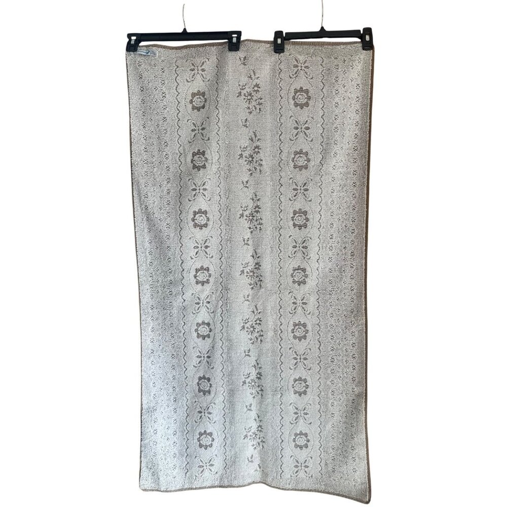 VTG Fieldcrest Floral Elegant Medallion Bath‎ Towel 26x48 Terry Cloth Absorbent